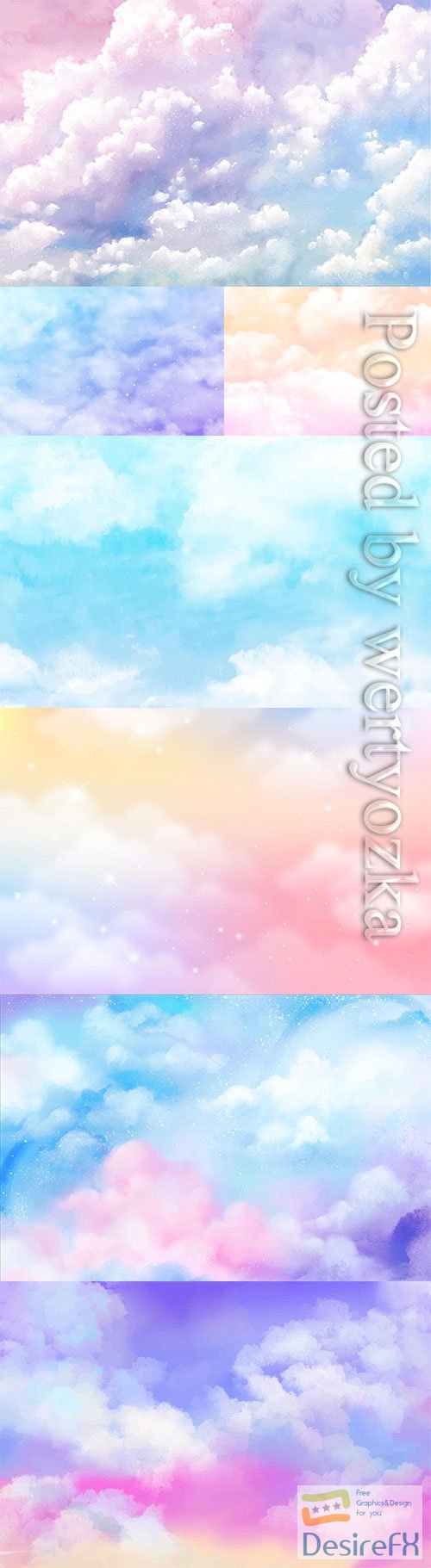 Gradient pastel sky vector background