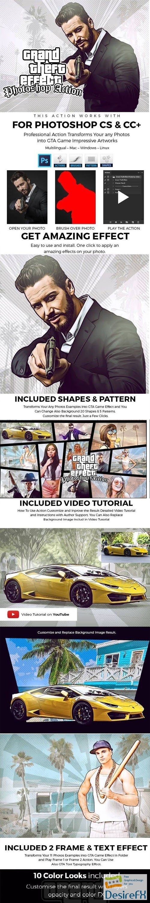 Grand Theft Effect - Photoshop Action