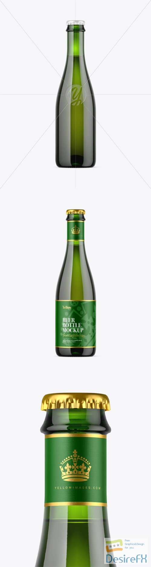 Green Glass Beer Bottle Mockup 80509 TIF