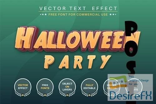 Halloween party editable text effect - 6209253