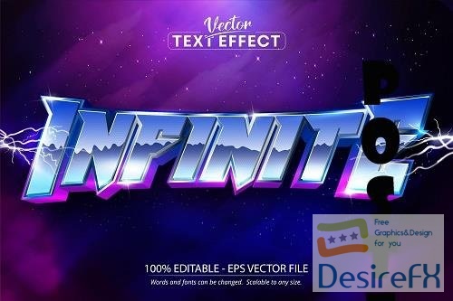 Infinite text, neon style editable text effect - 1408908