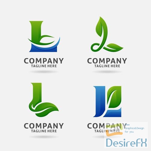 Letter L leaf logo vector design