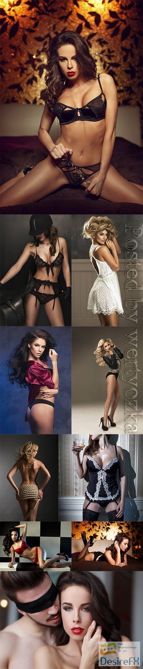 Luxury women in lingerie posing stock photo vol 18