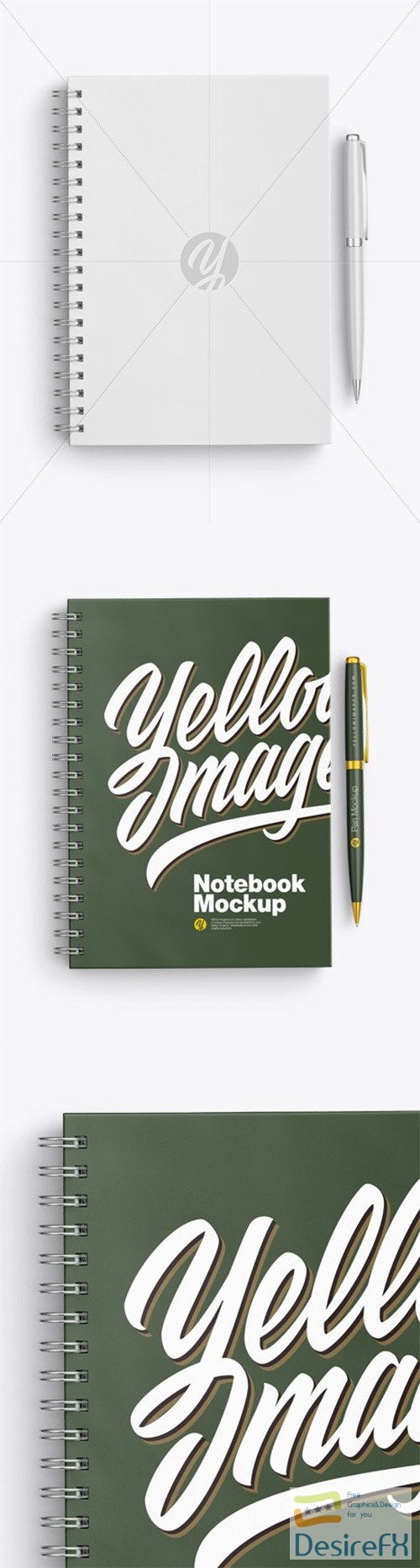 Matte Notebook With Pen Mockup 80686 TIF