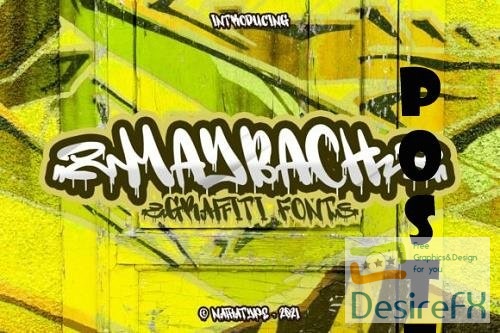 Maybach dramatic, graffiti styled display font