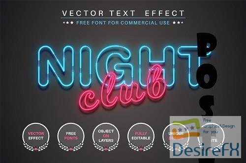 Night Club - editable text effect, font style - 1397568