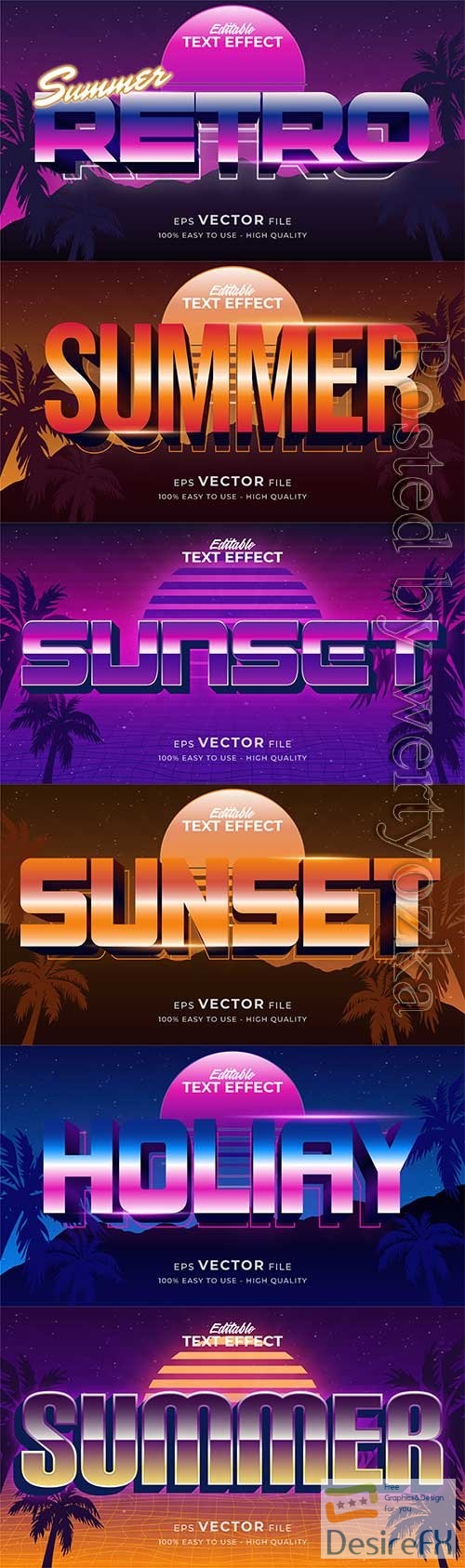Retro summer holiday text in grunge style theme in vector vol 16