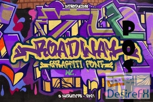 Roadway creepy, graffiti styled display font