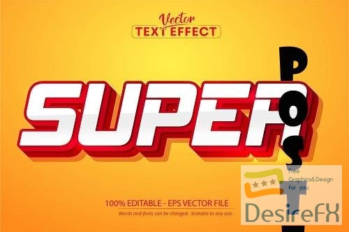 Super text, red color style editable text effect - 1408934