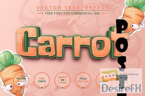 Sweet carrot - editable text effect - 6221813