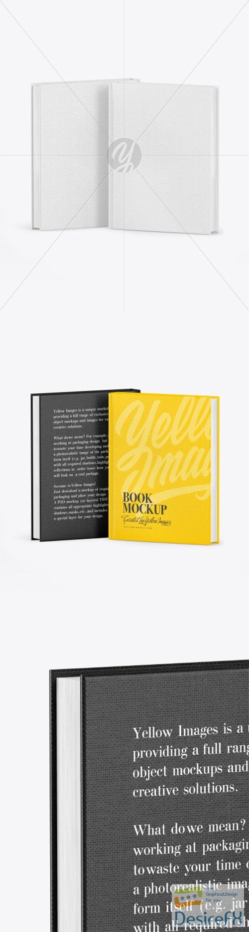 Two Hardcover Books w/ Fabric Covers Mockup 80361 TIF