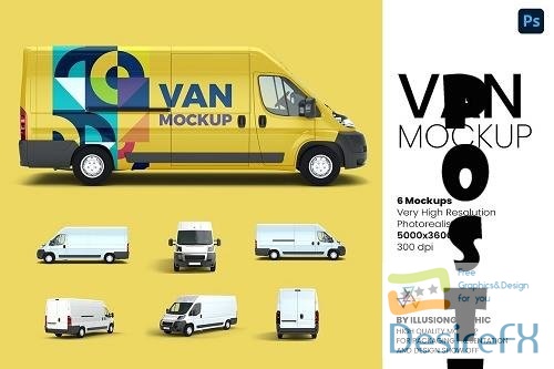 Van Mockup - 6 views - 6202980