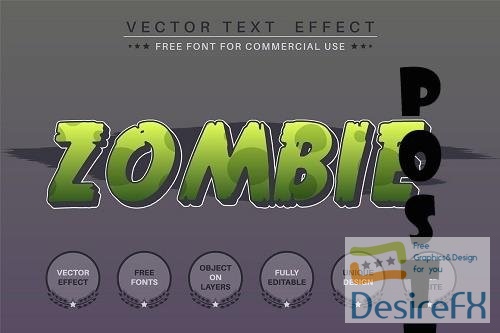 Zombie editable text effect - 6231586
