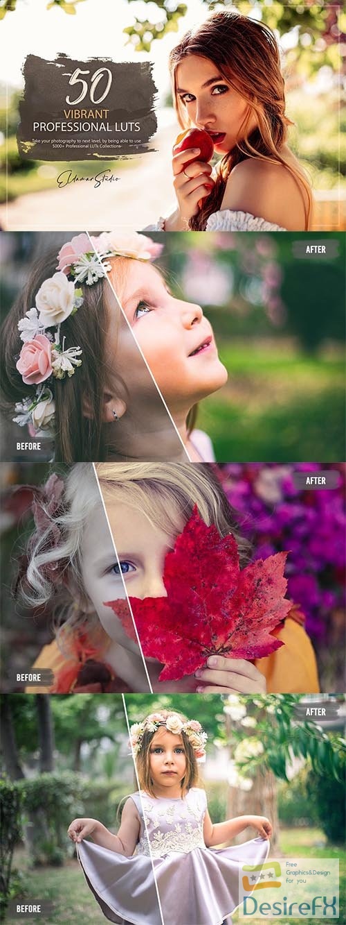50 Vibrant LUTs and Presets Pack
