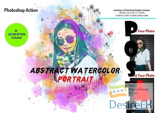 Abstract Watercolor Portrait - 6222496