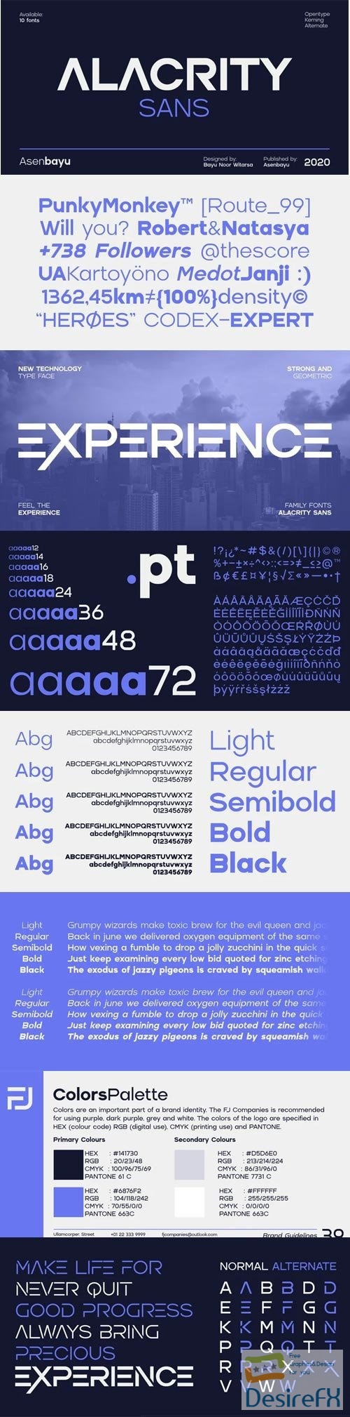 Alacrity Sans Serif Font Family 10-Weights
