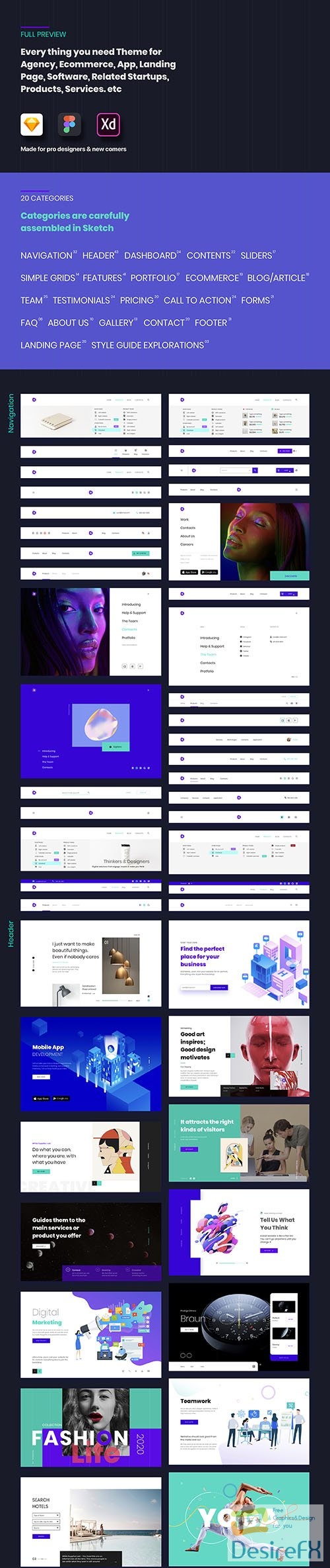 Ataman Web UI Kit – Templates For Website - UI8