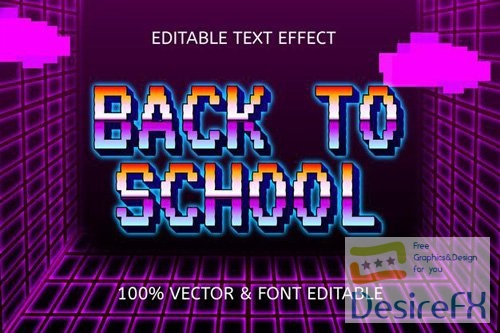 Back to school editable text effect vol 2