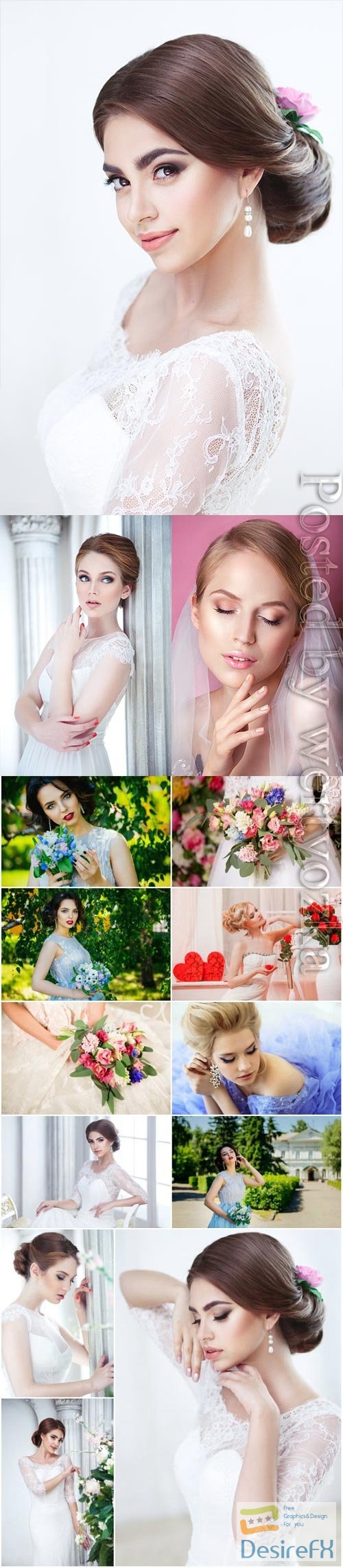 Beautiful brides stock photo