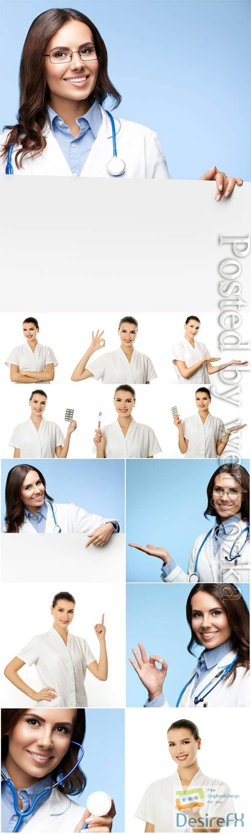 Beautiful woman doctor stock photo