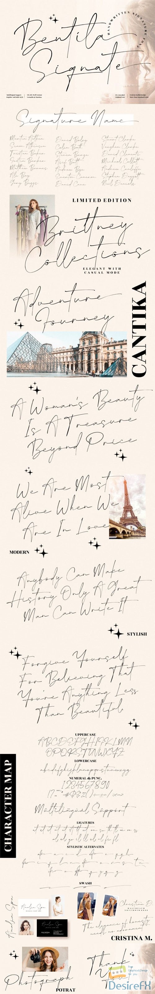 Bentila Signate - Handwritten Signature Font 2-Weights