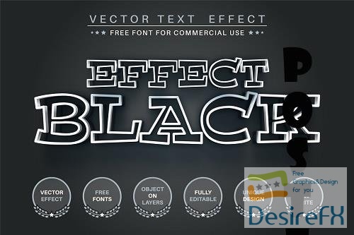 Black - editable text effect - 6271219