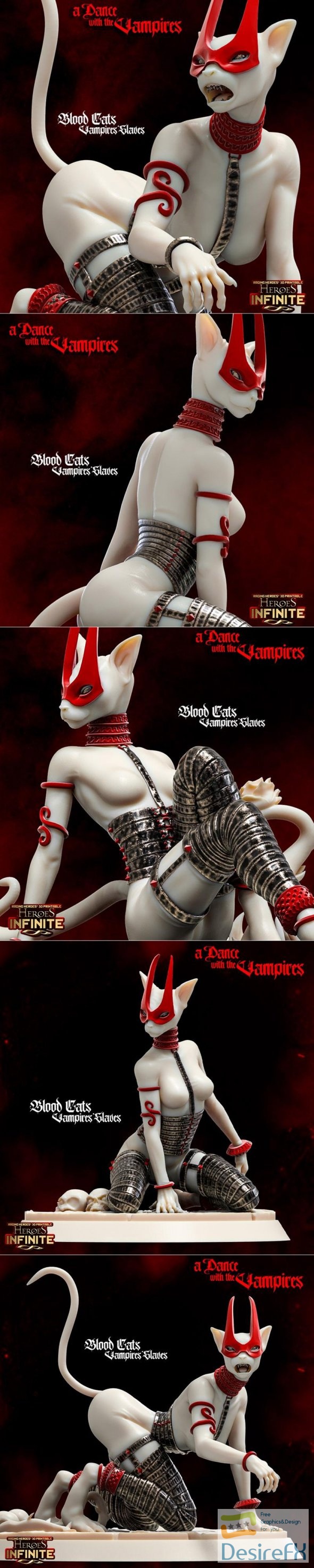 Blood Cat Vampire Slave 3D Print