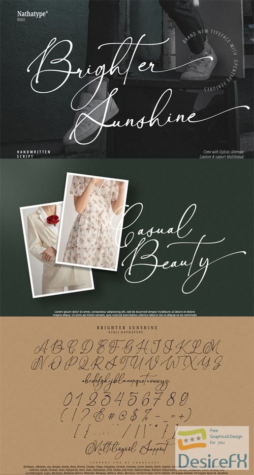 Brighter Sunshine - Handcrafted Font