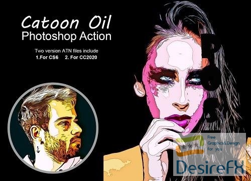 Cartoon Oil Photoshop Action - 5299110