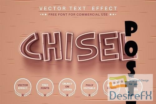 Chisel - editable text effect - 6273832