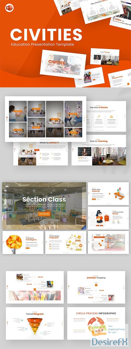 Civities Education PowerPoint Template