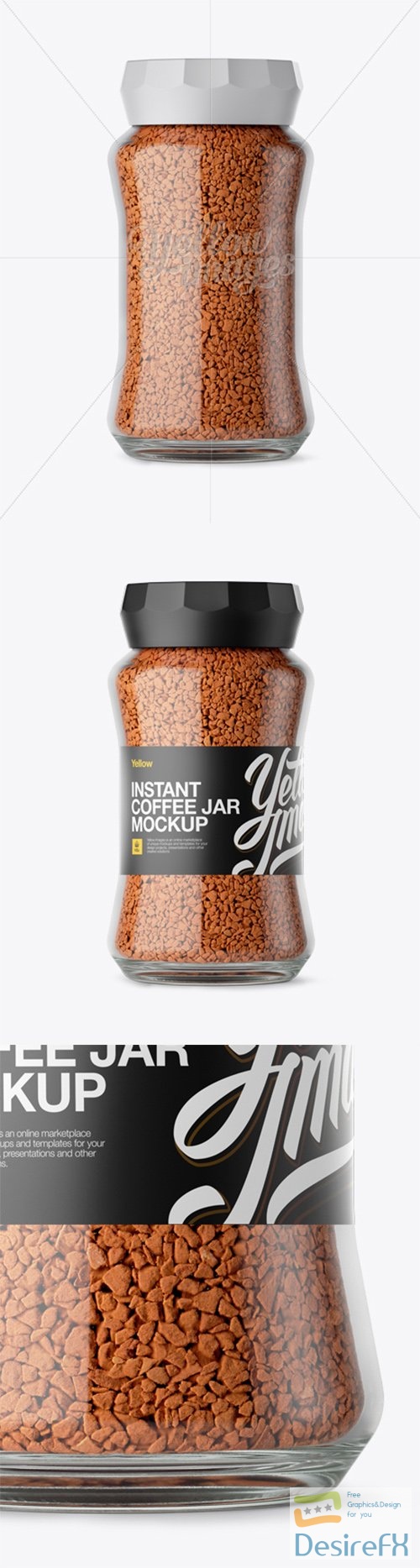 Clear Glass Jar With Instant Coffee Mockup 13617 TIF