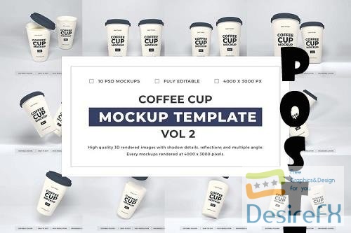 Coffee Cup Mockup Template Bundle Vol 2 - 1076820