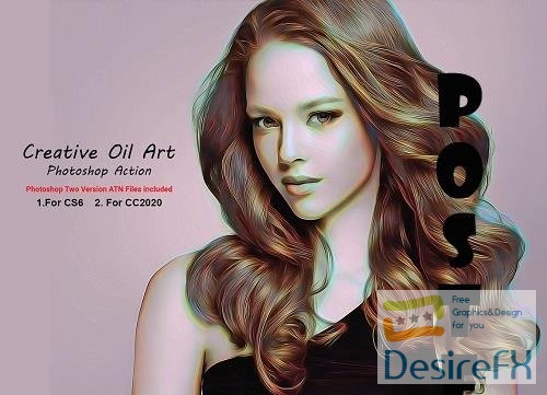 Creative Oil Art Photoshop Action - 5334266