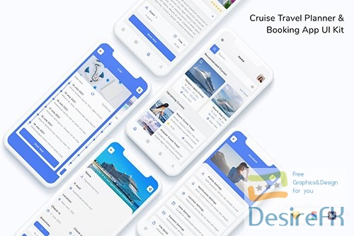 Cruise Travel Planner &amp; Booking App UI Kit