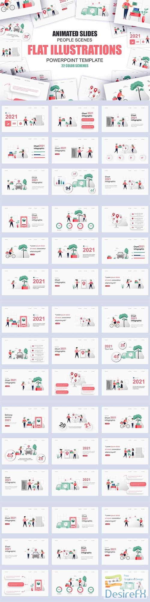 Delivery Illustration Powerpoint Template
