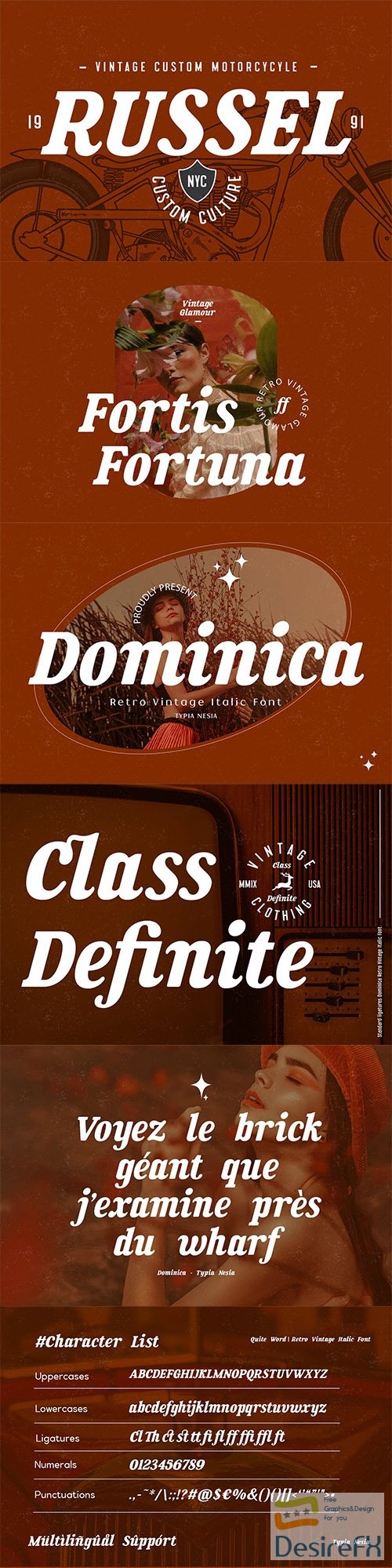 Dominica - Bold Italic Retro Vintage