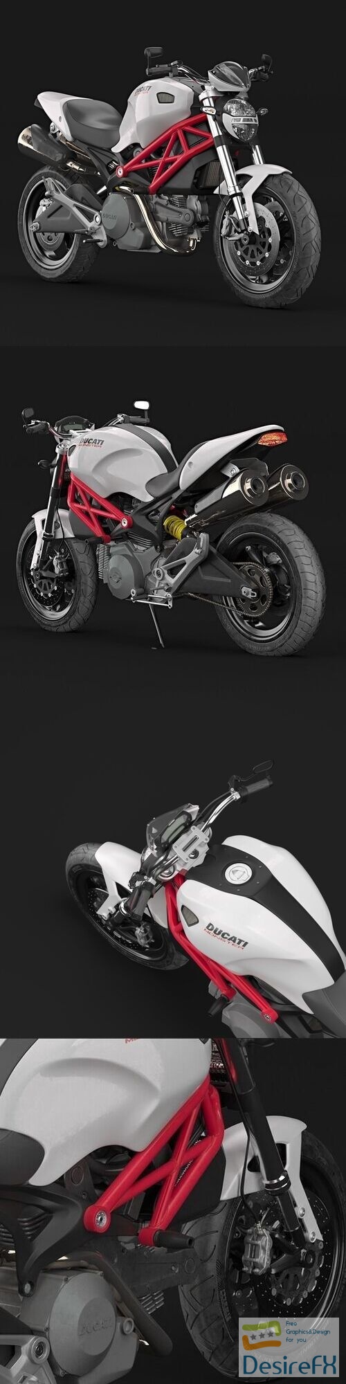 Ducati Monster 696 3D Model