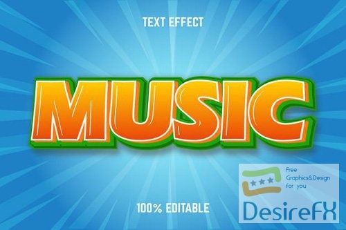 Editable text effect music