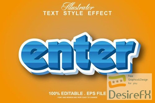 Enter text effect editable