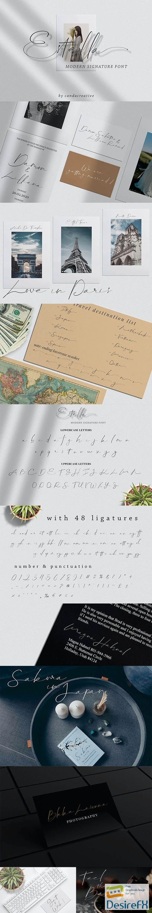 Estella - Modern Signature Script Font