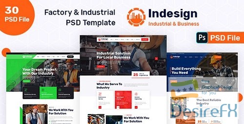 Factory &amp; Industrial PSD Template 31818610