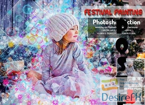 Festival Painting Photoshop Action 5710845