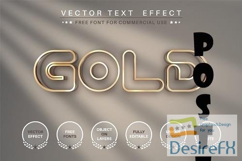 Gold - editable text effect - 6276293