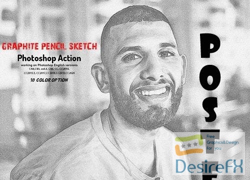 Graphite Pencil Sketch PS Action - 5962169