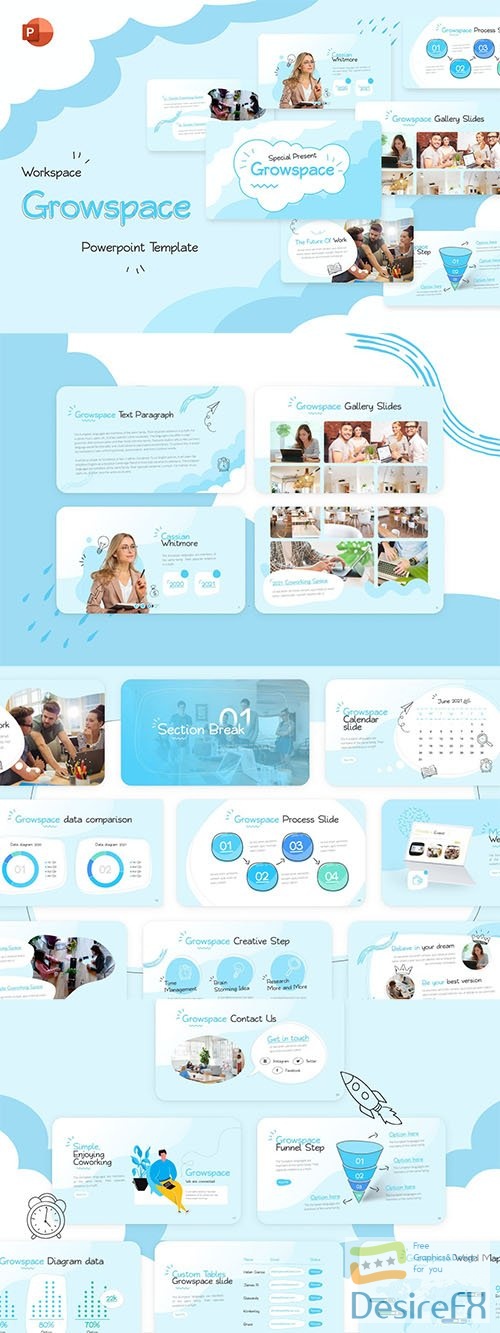 Growspace Workspace Creative PowerPoint Template