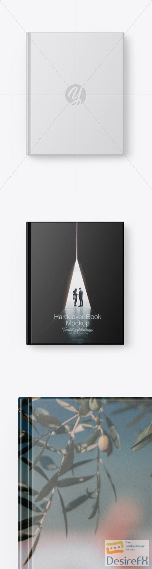 Hardcover Book w/ Matte Cover Mockup 55473 TIF