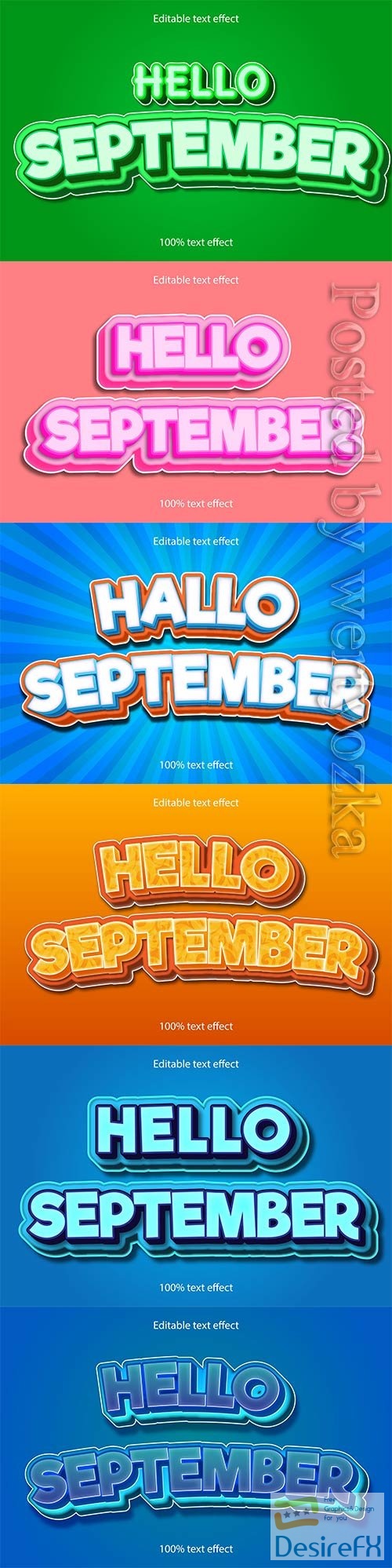 Hello september editable text effect vol 8