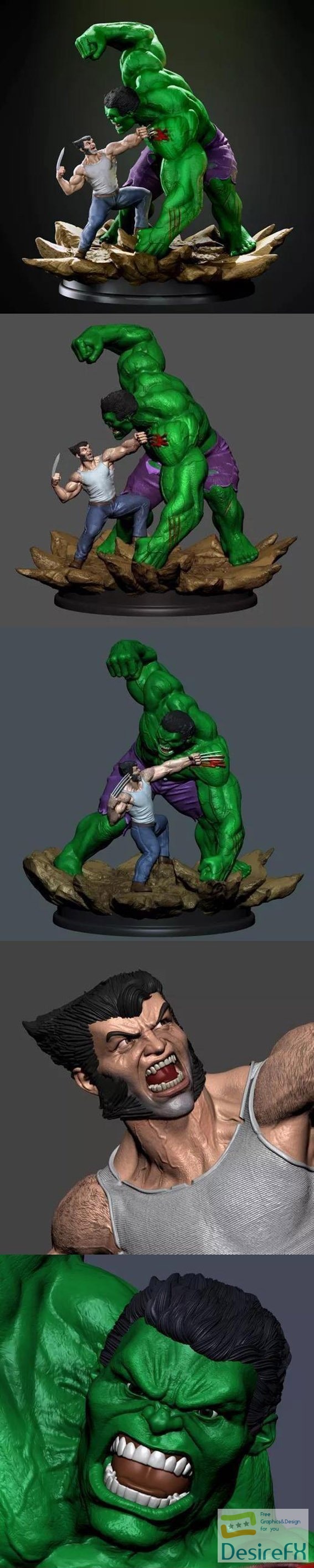 Hulk vs Juggernaut 3D Print