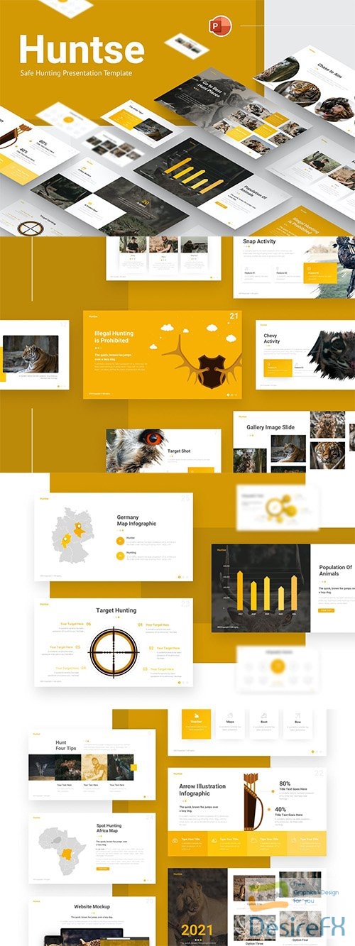 Huntse Safe Hunting PowerPoint Template